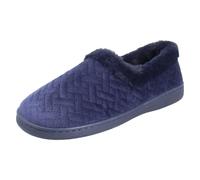 Clarks Ladies Clarks Wide Fitting Woven Quilted Slippers Twyla Star - Navy - UK 7