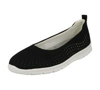 Clarks Ladies Cloud Steppers By Clarks Flat Shoes Step Allena Sea - Black - UK 3