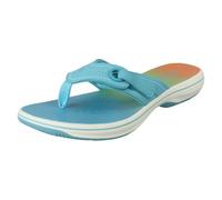 Clarks Ladies Clarks Flip Flop Sandals Brinkley Reyna - Turquoise Ombre - UK 5