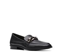 Clarks Ladies Loafer Style Smart Shoes Sarafyna Iris - Black Leather - UK Size 4D - EU Size 37 - US Size 6.5M