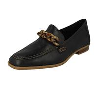 Clarks Sarafyna Iris Leather Shoes in Black Standard Fit Size 6.5