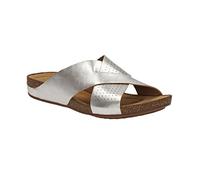 Clarks Ladies Mule Sandals Perri Cove - Silver Leather - UK Size 4D - EU Size 37 - US Size 6.5M
