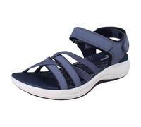 Clarks Ladies Sandals Mira Shore - Navy Synthetic - UK Size 7D - EU Size 41 - US Size 9.5M
