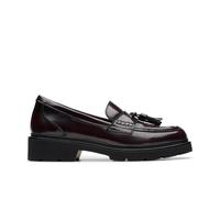 Clarks Lauryl Tassel Wine Loafers In Red Red 3-Standard Fit