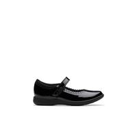 Clarks Leather Riptape Mary Jane Shoes (10 Small-2½ Large) Black