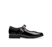 Clarks Lock Magic K Girls School Shoes 11.5 Black Patent