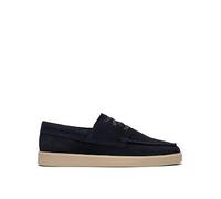 Clarks Lockford Boat Suede Shoe, Navy, Size 8, Men Navy