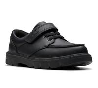 Clarks Boys Lorcam Edge K Oxford Flat, Black Leather, 10.5 UK