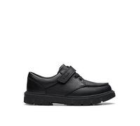 Clarks Boys Lorcam Edge K Oxford Flat, Black Leather, 13 UK
