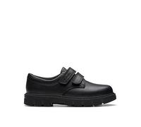 Clarks Lorcam Loop K Childrens Black Leather, 1.5