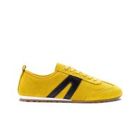 Clarks Lorenza Lo Yellow Suede Trainers Yellow 6-Standard Fit