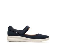 Clarks Lynell Strap Navy Nubuck Mary Jane In Blue Blue 4-Standard Fit