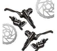 Clarks M4 Hydraulic Disc Brake Set - Powerful 4 Piston Technology for Downhill & E-Bikes Front 180 Rear 160