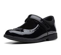 Clarks Magic Step Bar O Girls School Shoes 2 Black Patent