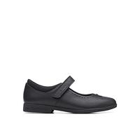 Clarks Magic Step Bar Older Leather Shoes in Black Standard Fit Size 2