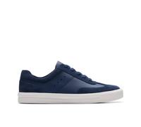 Clarks Women's Makea Court Navy Leather Trainers in Blue | Size: 7-Standard Fit Clarks Blue 7-Standard Fit