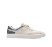 Clarks Makea Court Silver Combination Trainers Silver 5-Standard Fit