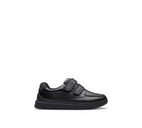 Clarks male Leather Riptape Trainers (10 Small - 2.5 Large) - 1 LF - Black, Black