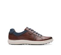 Clarks Mens Mapstone Lace Mahogany Leather Lace Up,Trainers