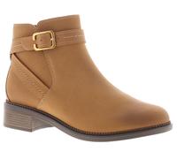 Clarks Maye Strap Womens Ankle Boots Tan, Brown, 5