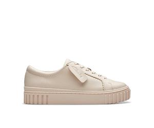 Clarks Mayhill Walk Leather Shoes In Cream Standard Fit Size 7