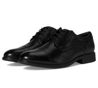 Clarks Men’s Steadwell Cap Lace-Up Oxford Dress Shoe, Black Leather, 7