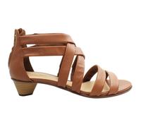 Clarks Mena Silk Zip-Up Brown Smooth Leather Womens Shoes 261501654_D