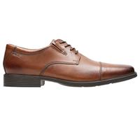 Men's Black Brown Dark Tan Clarks Leather Lace Up Shoes G Fitting Tilden Cap