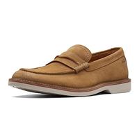 Clarks Men's Atticus LT Slip Loafer, Dark Sand Suede, 9 UK