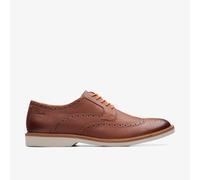 Clarks Mens AtticusLTLimit Dark Tan Lea Shoes - Brown - Size UK 11
