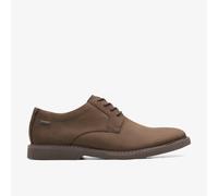 Clarks Mens AtticusLTLoGTX Dark Brown Nub Shoes
