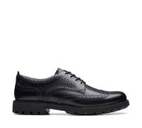 Clarks Batcombe Far Wing Black leather Mens Brogues 7343-87G in a Plain Leather in Size 11