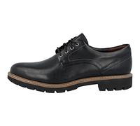 Clarks Men's Batcombe Hall Derbys, Black Black Leather, 12 UK
