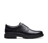Clarks Men's Batcombe Tie Black Leather Derby Shoes, Lace Up | Size: 7-Standard Fit Clarks Black 7-Standard Fit