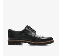 Clarks Mens Batcombe Wing Black Leather Brogues Leather Casual