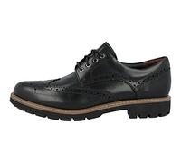 Clarks Men's Batcombe Wing Brogues, Black Black Leather, 12 UK