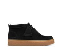 Clarks Mens Boxbee Walla Boot Black Suede Wallabee,Lace Up