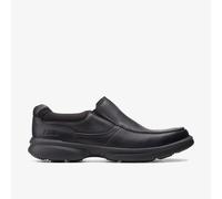 Clarks Mens Bradley Free Black Tumbled Leather Loafers,Slip Ons Leather Casual