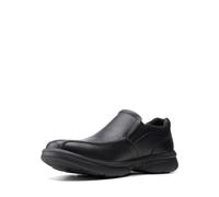 Clarks Men's Bradley Step Loafer, Black Drum Leather, 6 UK