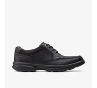 Clarks Mens Bradley Vibe Black Tumbled Leather Lace Up Leather Casual