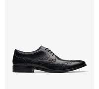 Clarks Mens Brandon Limit Brogue Black Leather Shoes - Size UK 8.5