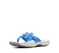 Clarks Men's Brinkley Flora Flip-Flop, Blue Synthetic, 4.5 UK