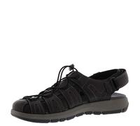 Clarks Men's Brixby Cove Fisherman Sandal Black Leather 13 Medium US