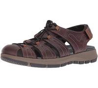 Clarks Men's Brixby Cove Fisherman Sandal Dark Brown Leather 10 M US