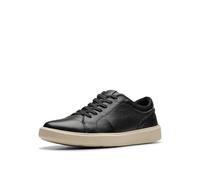 Clarks Men's Brodin Lace Sneaker, Black Leather, 7 UK