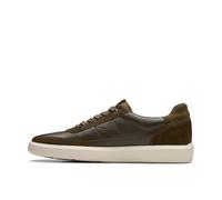 Clarks Men's Brodin Lo Sneaker, Olive Leather, 7 UK