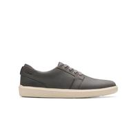 Clarks Men's Brodin Seam Dark Grey Leather Trainers | Size: 10.5/Standard Fit