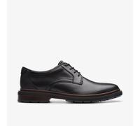 Clarks Mens Burchill Derby Black Leather Shoes - Size UK 10.5