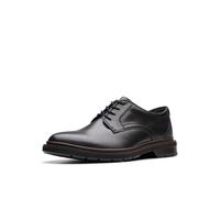 Clarks Men's Burchill Derby Oxford, Black Leather, 7.5