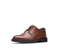 Clarks Men's Burchill Derby Oxford, Dark Tan Leather, 7 UK